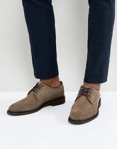 Selected Homme - Chaussures richelieu en daim - Gris