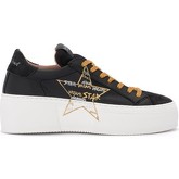 Chaussures Nira Rubens Sneaker Mimosa in pelle nera con stella dorata
