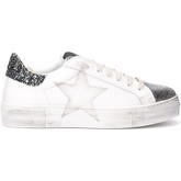 Chaussures Nira Rubens Sneaker Martini in pelle bianca e glitter con stella