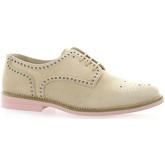 Chaussures So Send Derby cuir velours nude