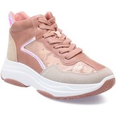 Chaussures La Modeuse Baskets roses montantes à détails pailletés