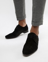 ASOS DESIGN - Chaussures derby - Daim noir - Noir