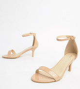 Glamorous - Sandales minimalistes à petits talons et pointure large - Beige - Beige