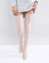 ASOS - KENDRA - Cuissardes pointues - Beige