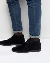 ASOS - Desert boots en imitation daim - Noir - Noir