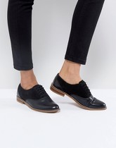 ASOS - MAKE UP - Chaussures plates en cuir - Noir