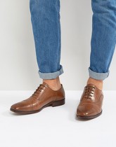 ASOS - Chaussures richelieu en cuir avec bout renforcé - Fauve - Fauve