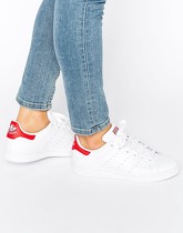 Adidas Originals - Stan Smith - Baskets - Blanc et rouge - Blanc