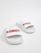 K-Swiss - Mules avec logo - Blanc - Blanc