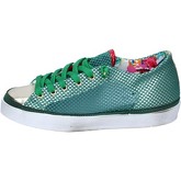 Chaussures 2 Stars sneakers vert textile cuir BZ534