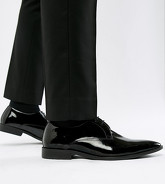 Frank Wright - Chaussures derby pointure large - Cuir verni - Noir
