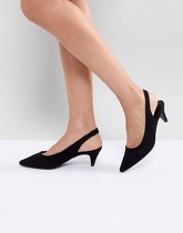 New Look - Chaussures à talons en forme de cône avec bride arrière - Noir