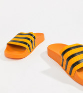 adidas Originals - Adilette - Sandales style mules - Orange - Noir
