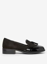 Wide Fit Black 'Libra' Loafers