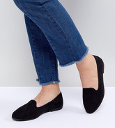 New Look Wide Fit - Chaussures plates à enfiler - Noir
