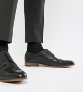 ASOS DESIGN - Chaussures richelieu en cuir avec semelle naturelle - Noir - Noir