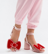 Hello Kitty x ASOS DESIGN - Sandales à talons avec nœud en velours - Multi