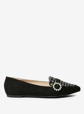 Mocassins noirs exclusifs Lorna - Pointure large