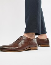 ASOS DESIGN - Chaussures en cuir à lacets avec semelle naturelle - Marron - Marron