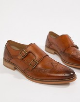 ASOS DESIGN - Chaussures derby en cuir avec semelle naturelle - Fauve - Fauve