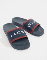 Jack Wills - Dunnock - Mules de piscine - Bleu marine - Navy