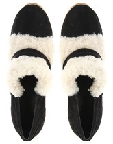 ASOS WHITE - WINTER - Chaussures en daim et peau de mouton - Noir