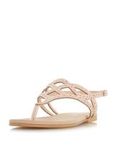 Head Over Heels by Dune Nude 'Loula' Flat Sandals