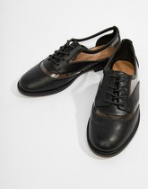 ASOS DESIGN - Mica - Chaussures plates à lacets - Noir