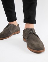 ASOS DESIGN - Chaussures casual en daim avec semelle naturelle - Gris - Gris