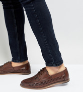 Silver Street - Chaussures à lacets pointure large - Marron - Marron