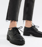 London Rebel - Grosses chaussures richelieu à lacets - Noir