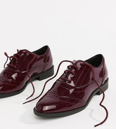 ASOS DESIGN - Manic - Chaussures richelieu plates - Rouge