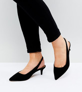ASOS - SPIRIT - Chaussures pointure large à petit talon avec bride arrière - Noir