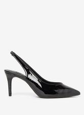 Black Patent 'Essie' 80's Court Shoes