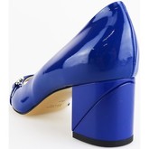 Chaussures escarpins Del Gatto escarpins bleu cuir verni AG606