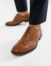 ASOS DESIGN - Chaussures Oxford style Richelieu en cuir - Fauve - Fauve