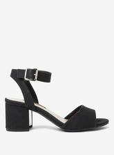 Black 'Sabrina' Block Heel Sandals