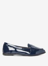 Wide Fit Navy 'Latte' Loafers