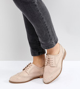 ASOS - MOJITO - Chaussures richelieu en cuir pointure large - Beige